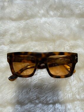 Tom Ford Tortoiseshell Brown Square Men's Sunglasses